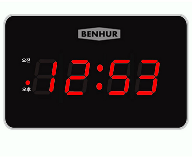 BENHUR_디지털벽시계, HB-105A(레드)