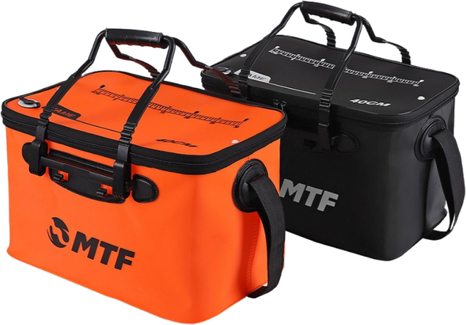 MTF 베테랑 접이식 다용도 낚시 보조가방 살림통, 오렌지