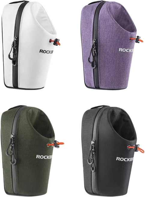 락브로스 브롬톤 미니벨로 접이식자전거 스템백 물통 핸들바 가방 파우치, 블랙, P002 30110043002, 1개