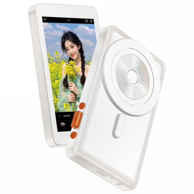 테크무드 무선 셀카 모니터 맥세이프 자석 후면 미러링 셀피 뷰파인더 스크린 촬영 브이로그, SC03-화이트, 1개