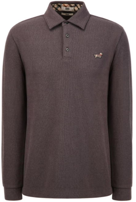 [정품 선물추천] 닥스 멜란지 컬러 신축성 좋은 닥스훈트 남성 긴팔 카라 티셔츠