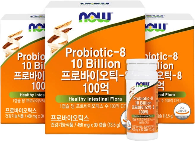 나우푸드 프로바이오틱스-8 100억 유산균 30캡슐 3박스 3개월분, 30회분 - 쿠팡
