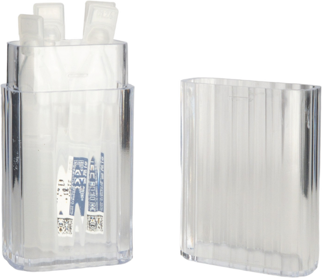 휴대용 미니 인공 눈물 케이스 사각 면봉 통, 1개, 1개입