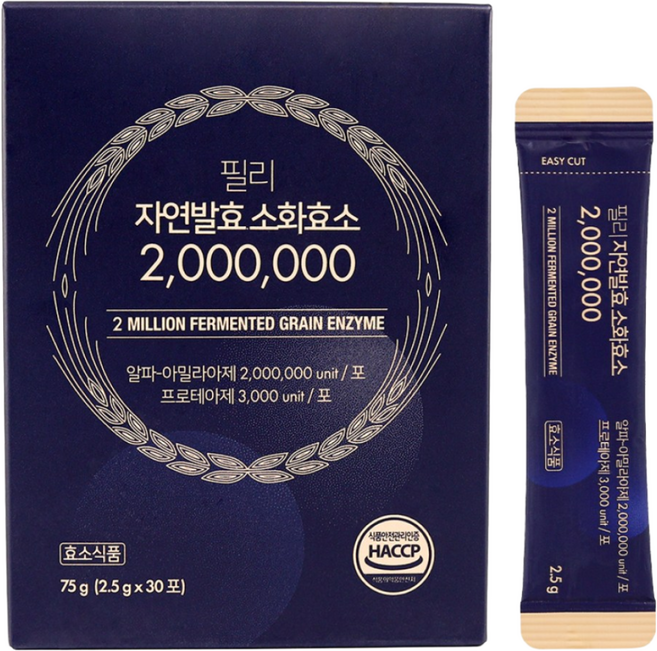 필리 자연발효 소화효소 2 000 000 고역가수치 미숫가루맛, 75g, 1박스