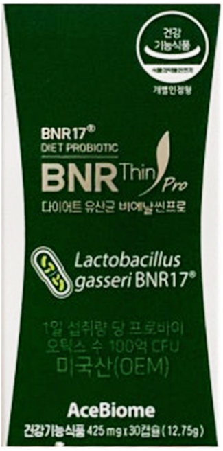 BNR17 비에날씬플러스 다이어트유산균 모유유래 체지방감소 1달 캡슐, 1개, 30.1회분