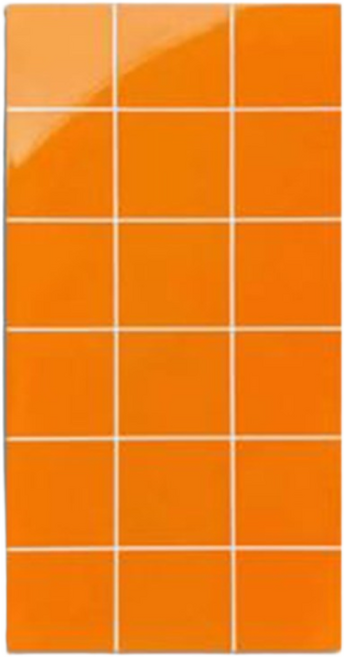 홈웰 셀프시공 붙이는 주방 욕실 컬러타일 발포시트지 30cm x 60cm 10장, 04 그리드오렌지