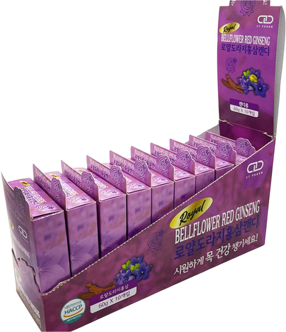 로얄 도라지 홍삼 캔디 60g 10개입 건강간식 졸음방지 목건강, 1개