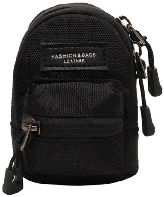 아로비 백블리 미니 백팩 가방 모양 키링 열쇠고리 키홀더, 1개, 심플 블랙