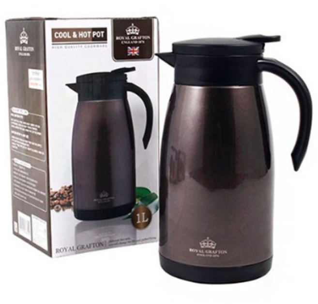 마이샵 보온보냉 스텐물병 1L, 브라운1L