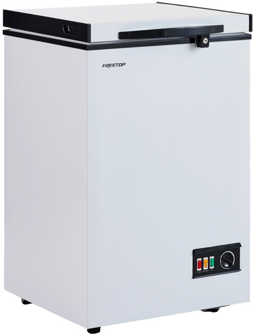 미니냉동고 소형 원룸 가정용 업소용 얼음 아이스크림 냉동고 100L, 화이트, FTO-F100WF1