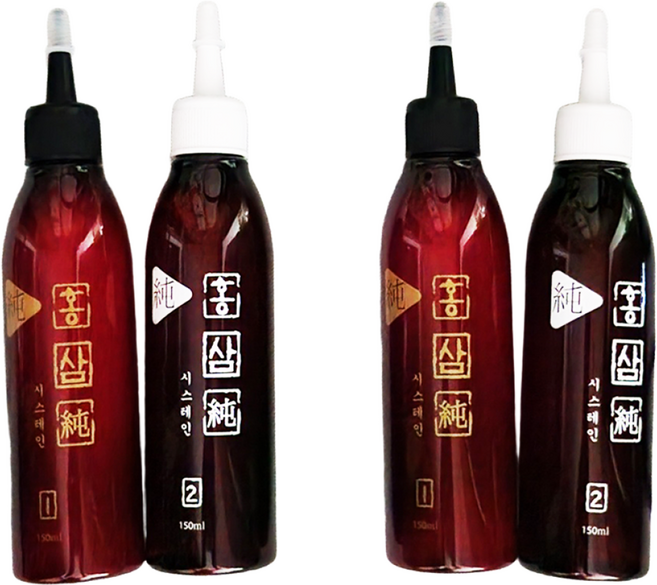 본코스메틱 홍삼 웨이브 파마약 1제+2제 셀프 파마세트 웰빙 어린이 펌약, 2개, 150ml