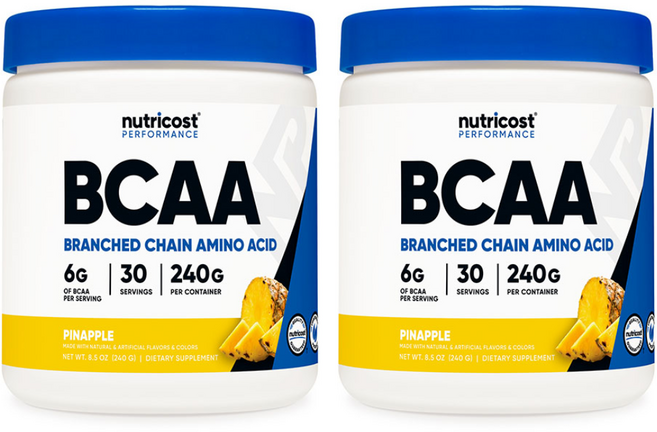 BCAA 파우더 30회분 파인애플맛 2병, 246g, 2개