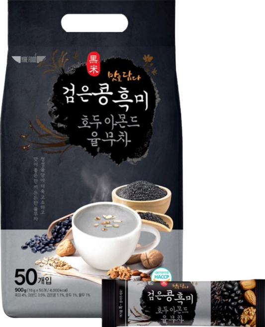 이레 검은콩 흑미 호두 아몬드 율무차 100개, 1개입, 18g