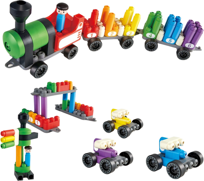 폴리엠 무지개 기차 Rainbow Counting Train 760022, 1개