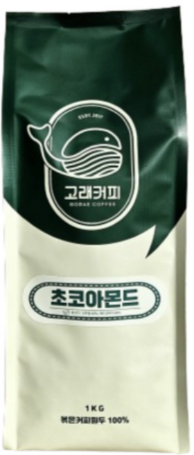 고래커피 초코아몬드 1KG 원두도매납품, 2개, 홀빈(분쇄안함)