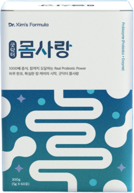 굿닥터 몸사랑 유산균 누가의원 김태균 간편 스틱 60포, 3박스, 300g
