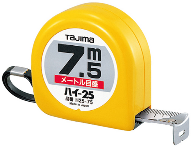 타지마 수동 줄자 7.5m H25-75BL, 1개