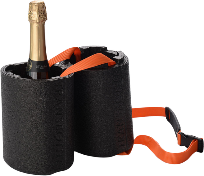 프랑스산 트렌스보틀 1구 와인캐리어 휴대용 와인쿨러 이동 보관이 편리한 초경량 소재와 온도유지 항온성 야외 나들이 캠핑 골프 각종 시상식 기념품 경품으로 추천, 1개