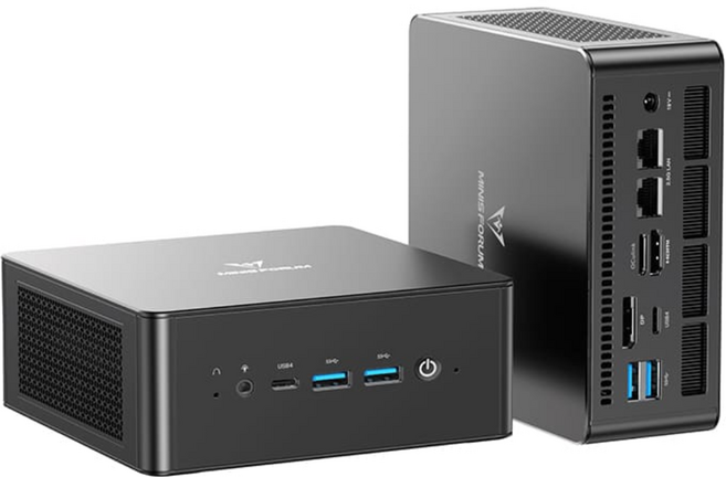 미니스포럼 UM890 Pro 최상급 게이밍 미니PC(라이젠9 8945HS & Radeon 780M) Oculink 지원 본체/32GB 구성, 프리도스, 0.01GB, 0.01GB, 블랙