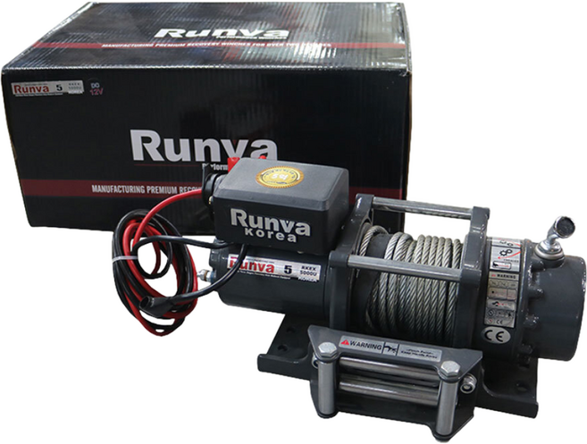 런바 차량용 12V DC 와이어 윈치 RKEX-5000U 수직형, 1개