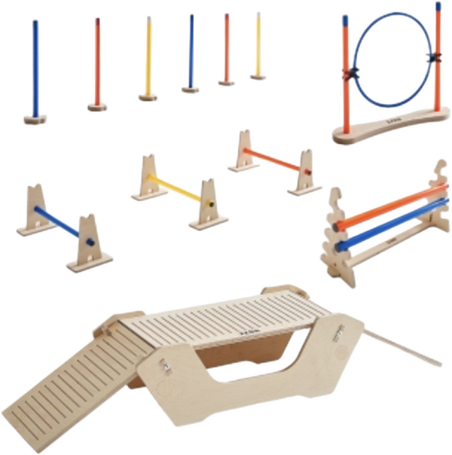 어질리티소형5종세트(구름다리1200+원통과+넘기+허들+위브폴), 1개