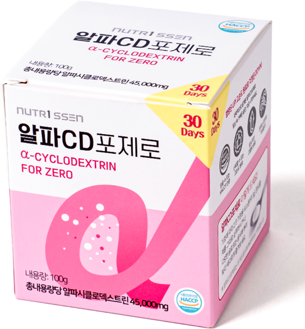 뉴트리쎈 알파CD 포제로 알파cd 분말 알파시클로덱스트린 알파시디 파우더 30 DAYS, 1박스, 100g