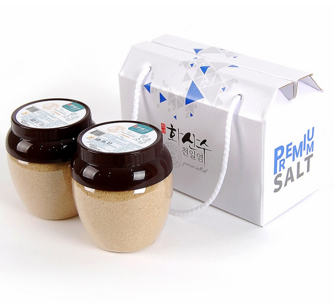 신안 천일염 소금 답례품 함초소금400g x 2개입 선물세트, 1세트, 400g