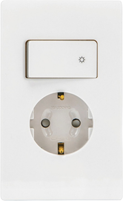 제일전기 디노 스위치부착 콘센트1구 화이트, 1개