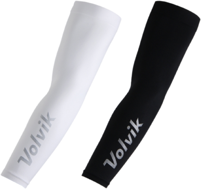 [VOLVIK] 볼빅 아쿠아엑스 냉감 골프 쿨토시 팔토시 양손 자외선차단 파크골프 운전 낚시 등산 스포츠 쿨토시, 블랙, 1개