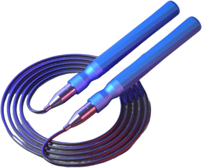 올리민 크로스핏 와이어 스피어 줄넘기 선수용 학생용 더블 베어링, 1세트, 02. 고급베어링 스카이 블루