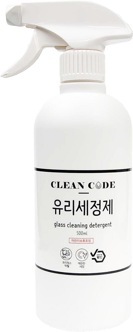 초강력 자동차 유리세정제 욕실 유리창 차량용 화장실 베란다 유리청소 범용사용, 1개, 500ml
