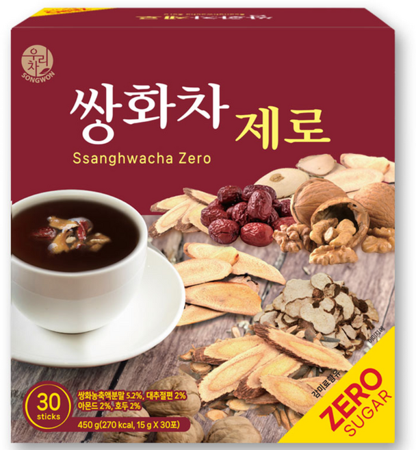 우리차 송원식품 쌍화차 제로, 1개, 30개입, 15g