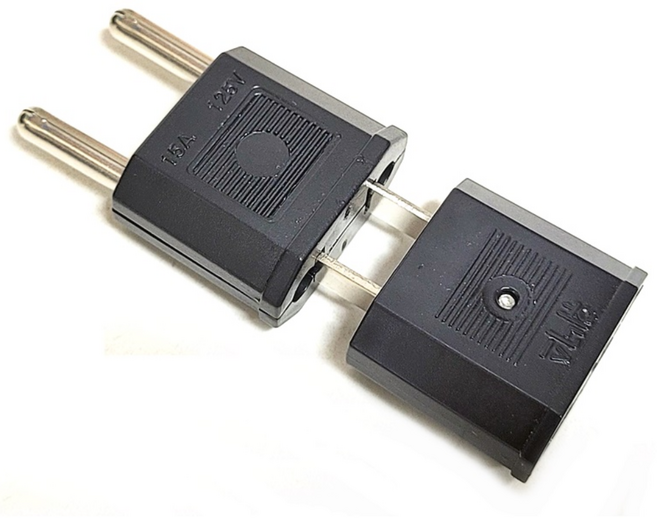 돼지코 어댑터 110v 220v 변환 플러그, 1개, 45mm, 블랙