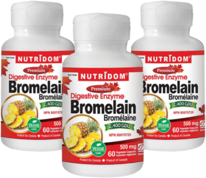 (3팩 특가) 뉴트리돔 브로멜라인 500mg 60캡슐 파인애플효소 N197, 3개, 60정