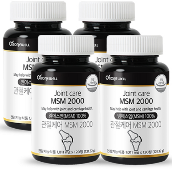 로니웰 관절케어 MSM 2000, 120정, 4개