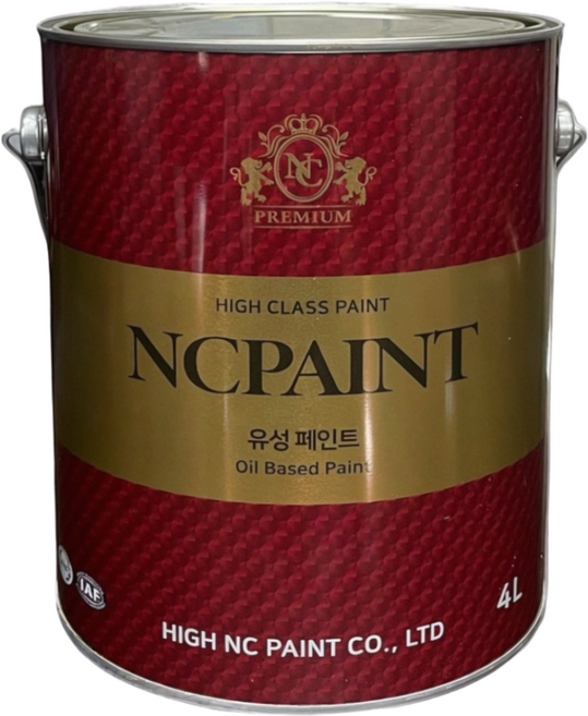 에나멜 유성페인트 흰색 회색 검정 노랑 녹색 아이보리 소량 철재, 나무색, 1개, 4L