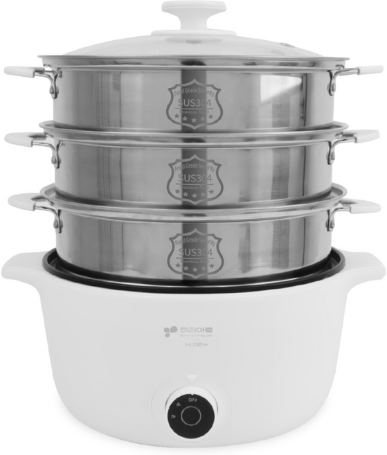 키친아트 스텐 3단 트레이 전기 찜기 KAMC-ST655