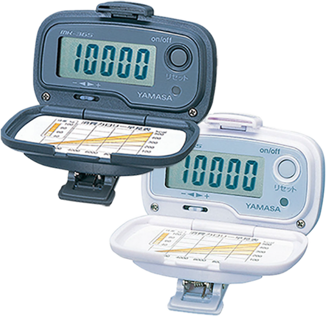 야마사 만보기 클립형 MK-365, 만보기 MK-365LS 화이트(라벤더실버), 1개