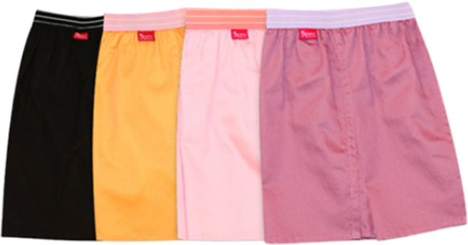 페리힐즈 코튼 40수 순면 기능성 여자 아웃밴드 트렁크반바지 4매