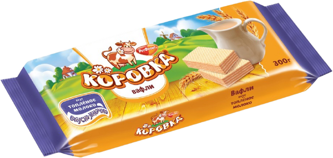 "KOROVKA" 코로브카 우유맛 웨하스 MILK WAFERS, 1개, 300g