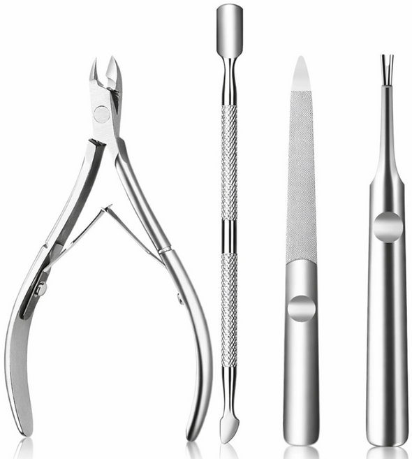 앙플러스 손톱 큐티클 제거 정리 도구 네일 케어 세트, 1개, 단일