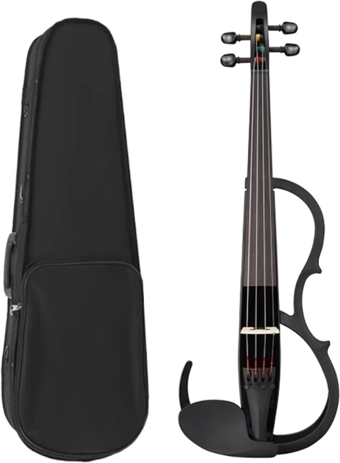 입문용 전자바이올린 초보 연주 악기, 블랙, 1개
