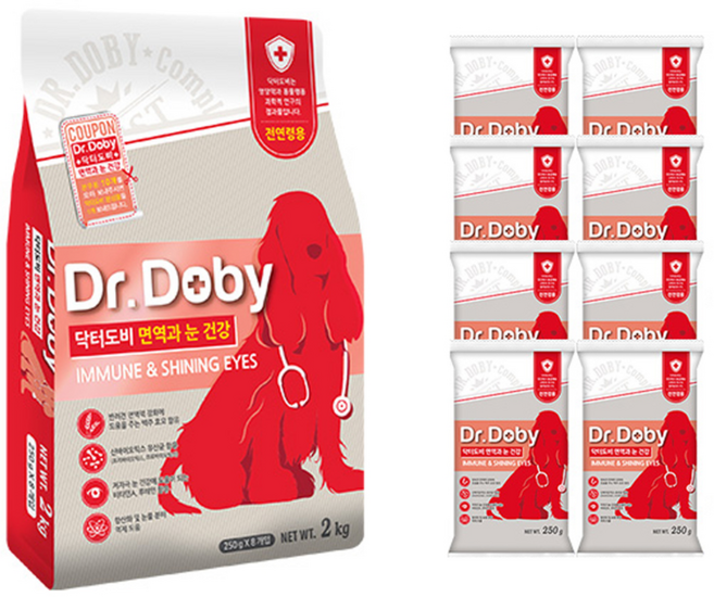 닥터도비 강아지 면역 기능성 사료, 눈물개선/눈건강, 2kg, 1개