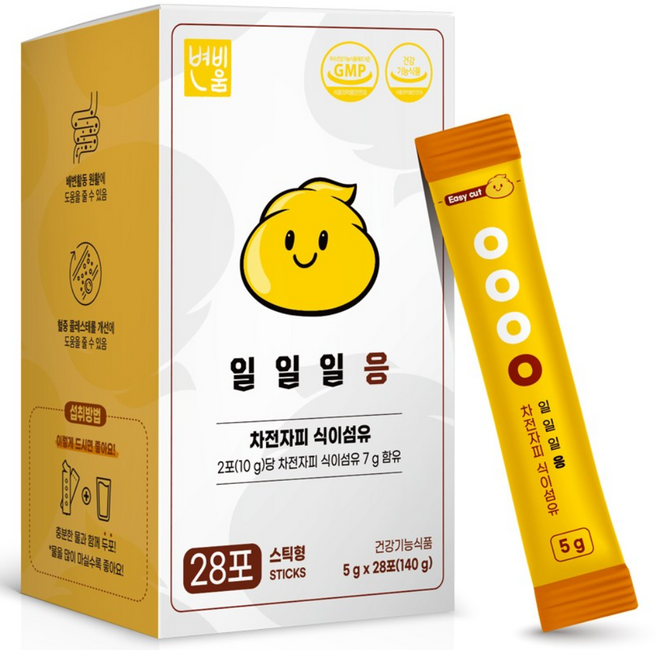 일일일응 쾌변 차전자피 식이섬유 변비움, 5g, 28개