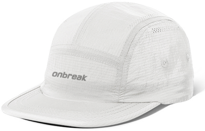 온브레이크 러닝모자 숏캡 숏챙모자 나일론 트레일 런닝 마라톤 캡, 1개, 화이트