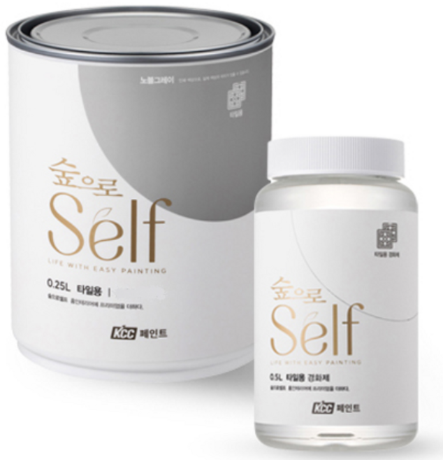 KCC 숲으로 셀프 타일용, 백색 유광, 750ml, 1개