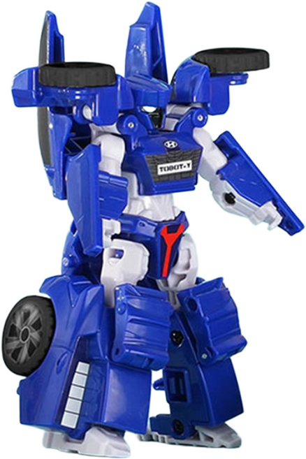 또봇Y 미니 자동차 변신 로봇 어린이 장난감 선물, 1개, 블루