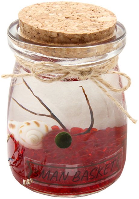 세남자바스켓 푸딩병 국산 마리모 DIY세트, 빨간 자갈, 1개