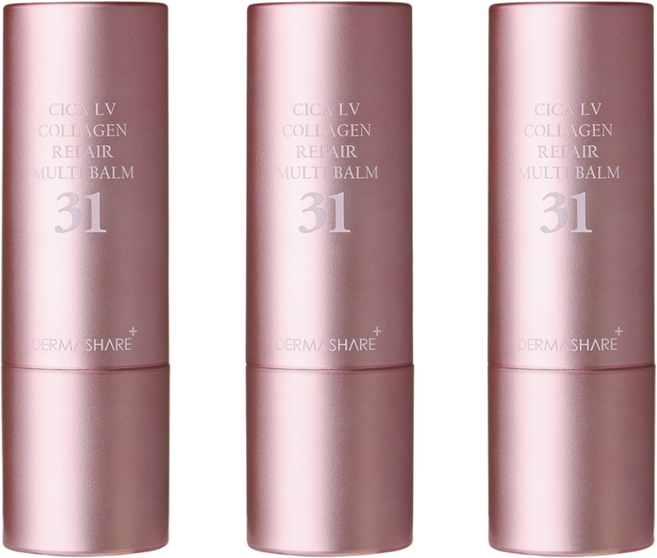 더마쉐어 시카 엘브이 콜라겐 리페어 멀티밤, 11g, 3개