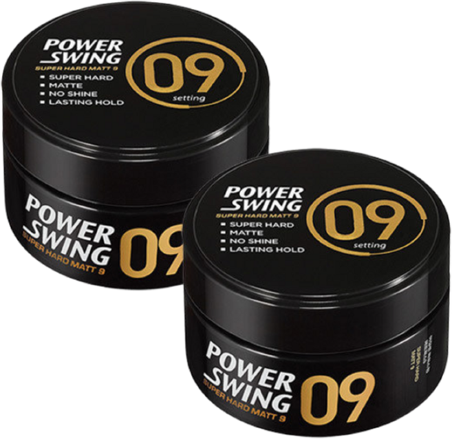 미쟝센 파워스윙 슈퍼 하드 매트 왁스 9, 80g, 2개